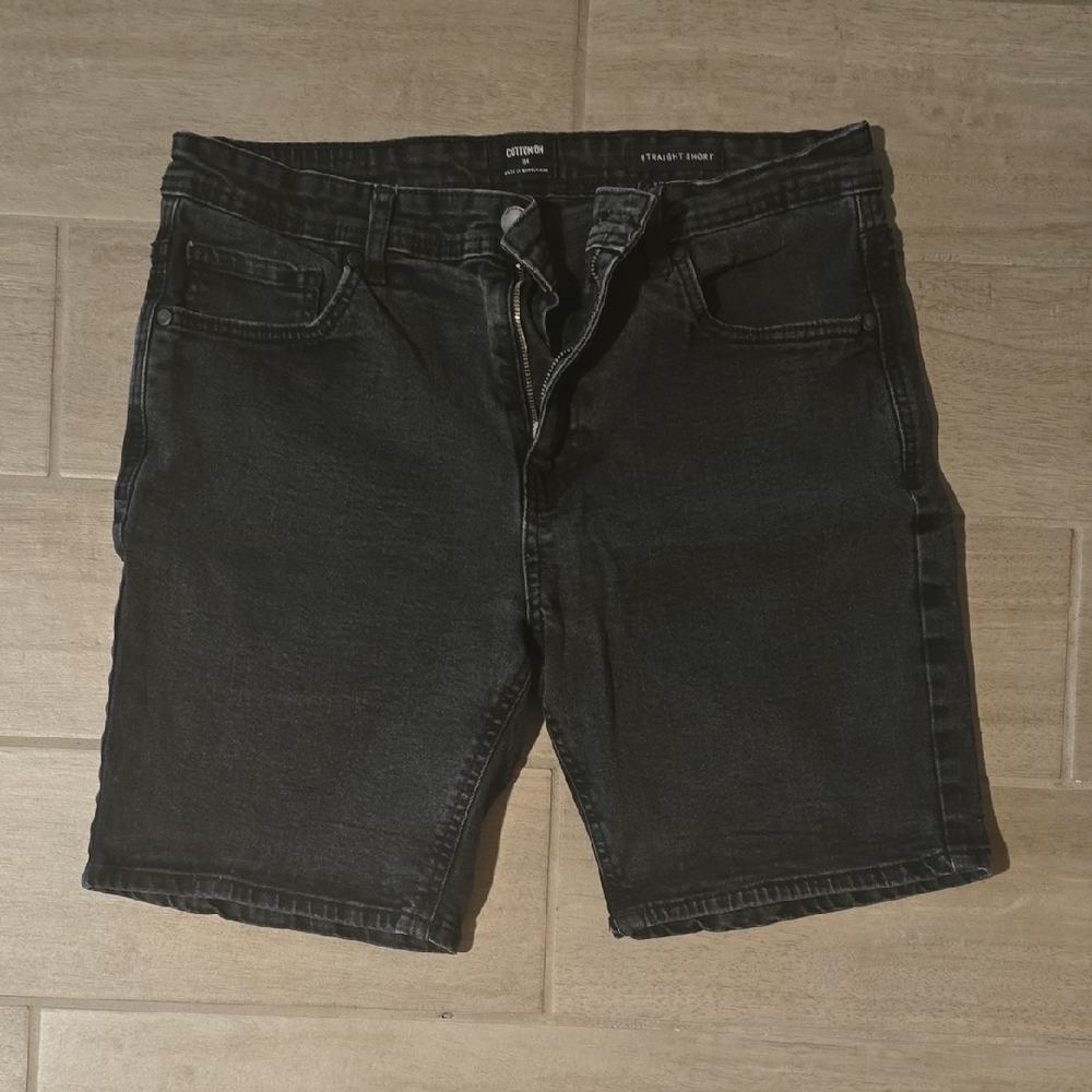 Cotton On Black Jean Shorts Slim Fit